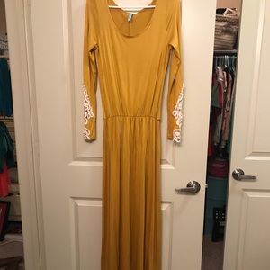 Yellow maxi dress
